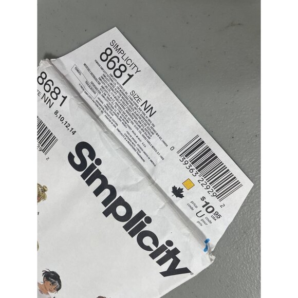 80s Simplicity 8681 Sewing Pattern Sizes 8 10 12 14 Childs Girls Slip Cami UNCUT - Picture 6 of 7